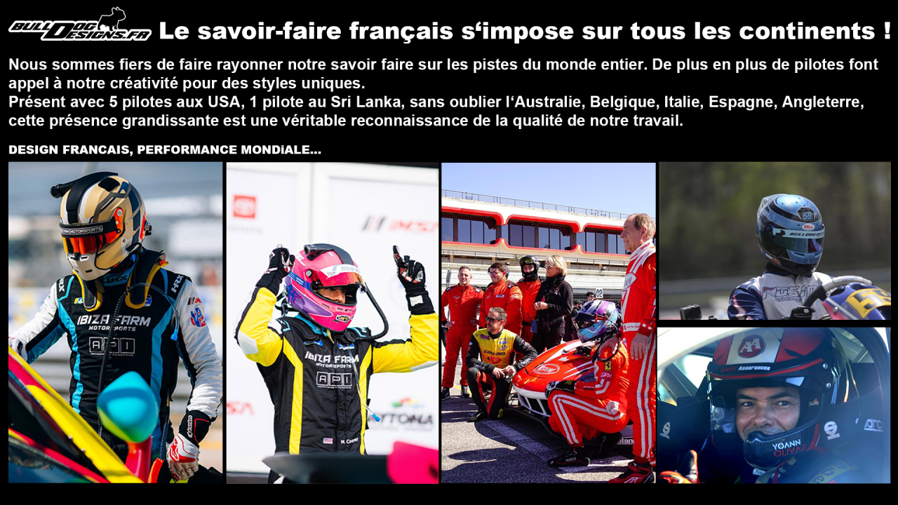 Casques Bulldog Designs & Lafrez Design sur les circuits du monde — 1